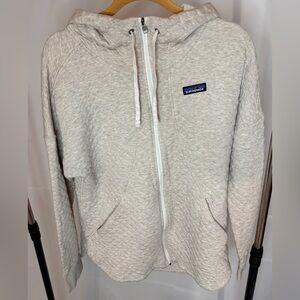 Patagonia Light Gray Quilted Hoodie